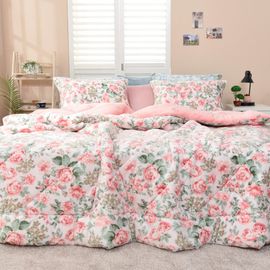 Guy Laroche Rozly 5mm Microfiber Comforter Elegant Floral Reversible Warm Winter Bedding with DuPont Polafil Guy Laroche Rozly 5mm Microfiber Comforter Elegant Floral Reversible Warm Winter Bedding with DuPont Polafil